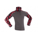 chemise de combat invader gear flannel rouge