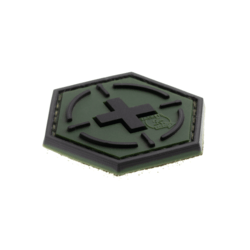 patch hexagonal velcro medic cible vert