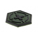 patch hexagonal velcro medic cible vert