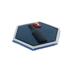 patch hexagonal velcro bouteille bleu