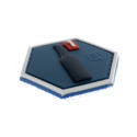 patch hexagonal velcro bouteille bleu