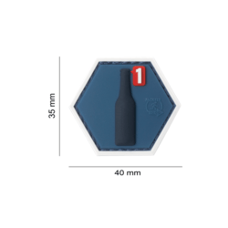 patch hexagonal velcro bouteille bleu 2