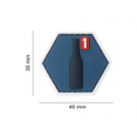 patch hexagonal velcro bouteille bleu