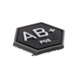 patch hexagonal velcro groupe sanguin ab+