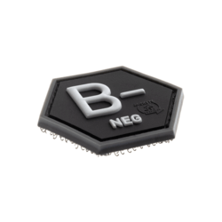 patch hexagonal velcro groupe sanguin b-