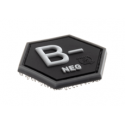 patch hexagonal velcro groupe sanguin b-