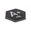patch hexagonal velcro groupe sanguin a+