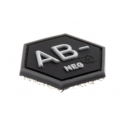 patch hexagonal velcro groupe sanguin ab-