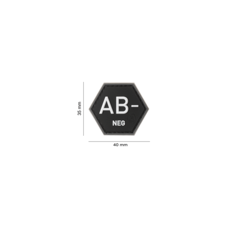 patch hexagonal velcro groupe sanguin ab-
