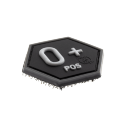 patch hexagonal velcro groupe sanguin o+