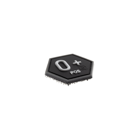 patch hexagonal velcro groupe sanguin o+