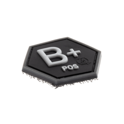 patch hexagonal velcro groupe sanguin b+