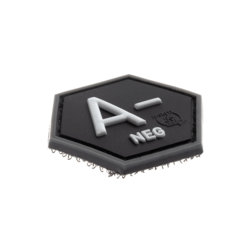 patch hexagonal velcro groupe sanguin a- neg