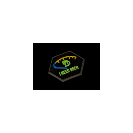 patch hexagonal velcro i need beer biere