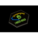 patch hexagonal velcro i need beer biere