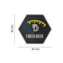 patch hexagonal velcro i need beer biere