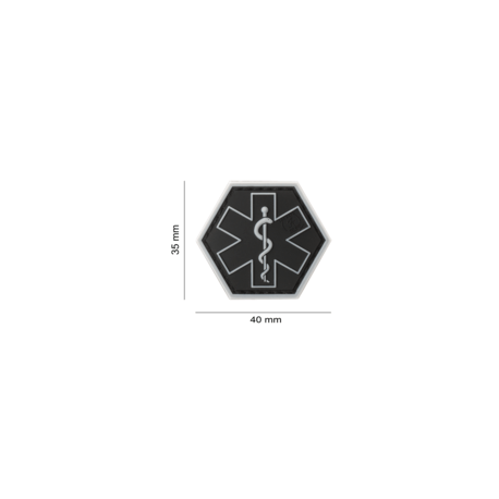 patch hexagonal velcro paramedic medic swat