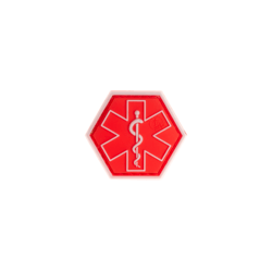 patch hexagonal velcro paramedic medic rouge 2