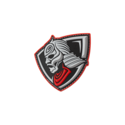 patch pvc guerrier samourai rouge