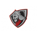 patch pvc guerrier samourai rouge