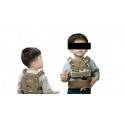 veste tactique noire + ceinture pour enfant s&t