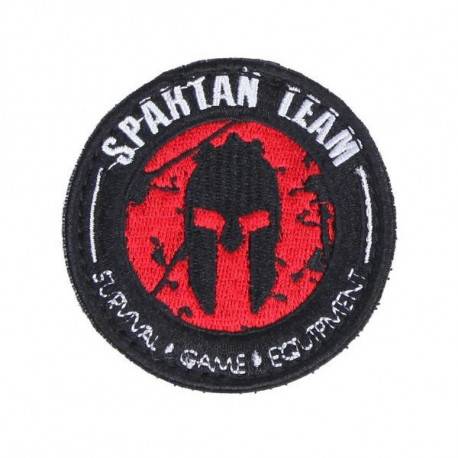 patch velcro casque spartan rouge team survival game equipement