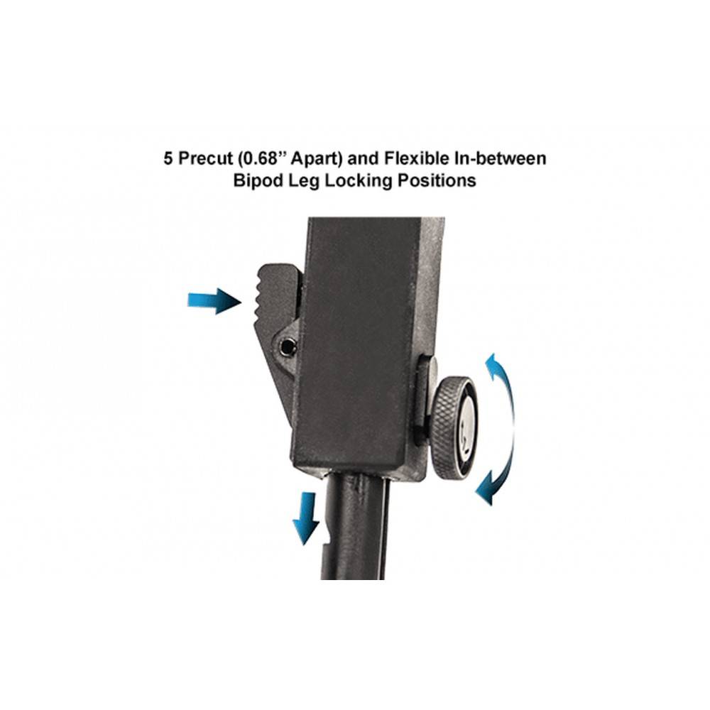Bi-pied UTG carré bipod rubber armored demontage rapide TL-BP20Q-A UTG - 3