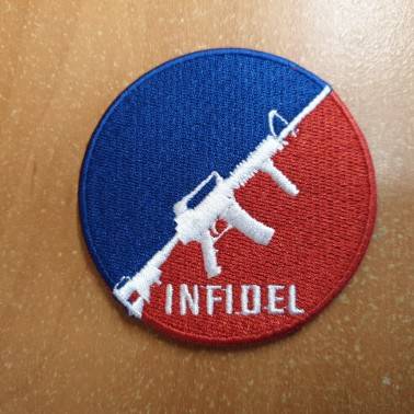 patch velcro M4 infidel bleu blanc rouge diam 7.5cm  - 1