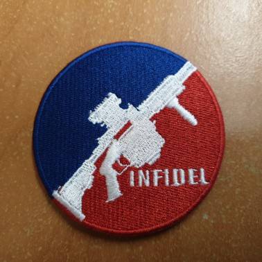 patch velcro GLM lance grenade infidel bleu blanc rouge diam 7.5cm  - 1