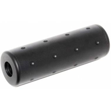 silencieux court 14mm pos et negatif noir 11cm long sans marquage Tactical OPS - 1