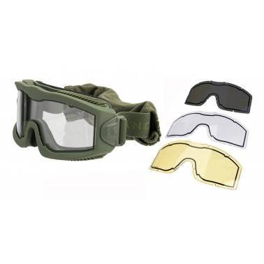masque airsoft OLIVE OD aero lancer tactical + 3 ecrans