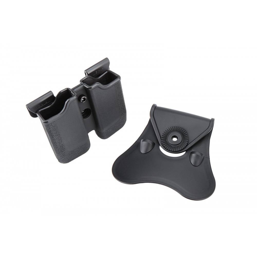 porte chargeur double noir glock amomax amomax holster