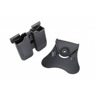porte chargeur double noir glock amomax amomax holster