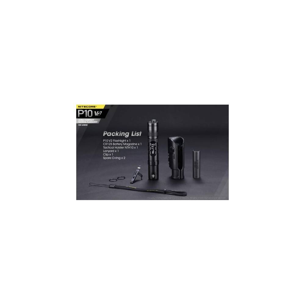 lampe nitecore P10V2 1100 lumens avec stroboscope