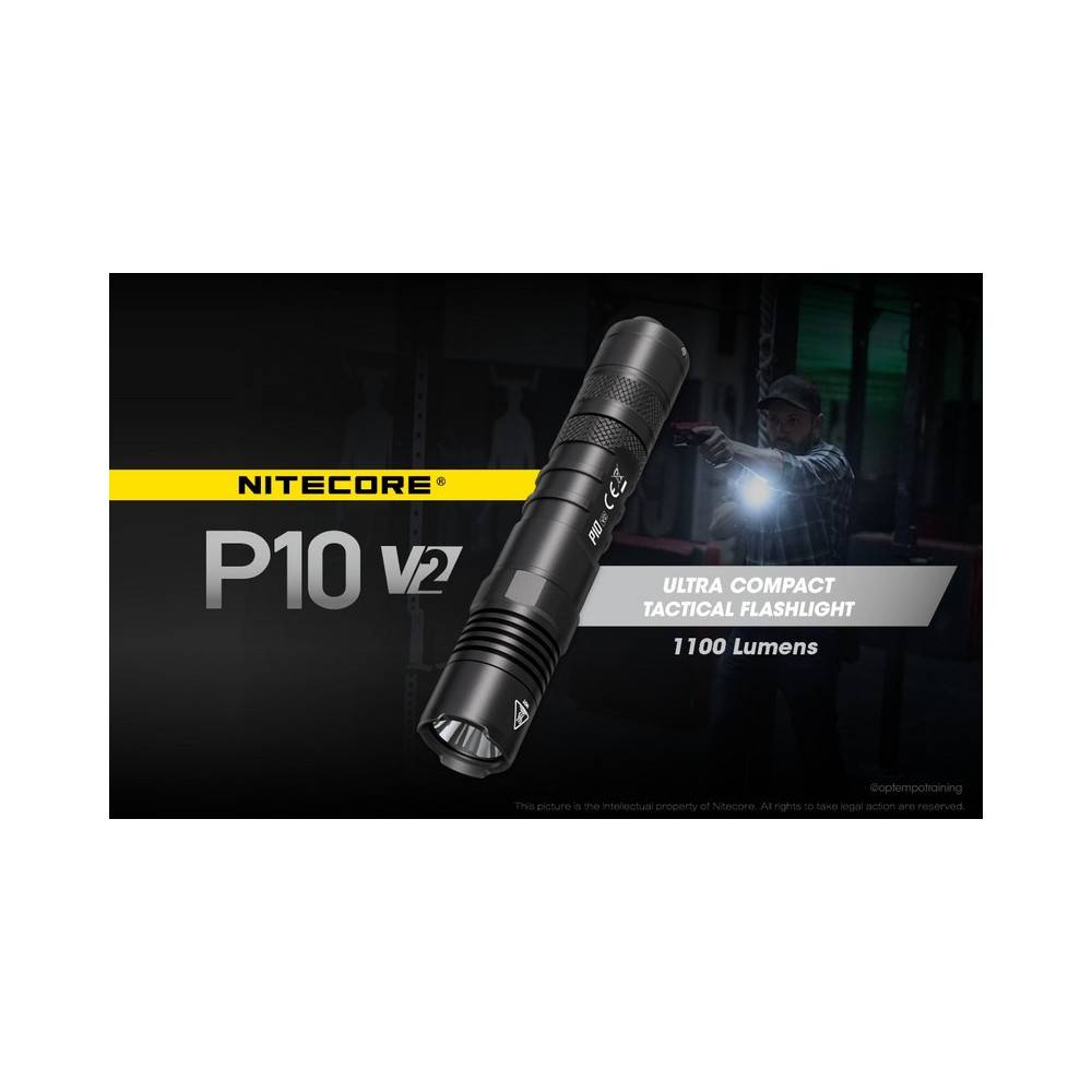 lampe nitecore P10V2 1100 lumens avec stroboscope