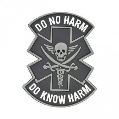patch PVC do no harm gris noir emersongear