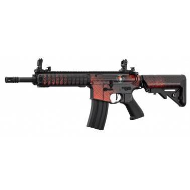 kit SKIN noir et rouge géométrique pour M4 AirsoftSkinZone