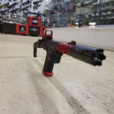 AAP custom assassin noir et rouge avec RMR et crosse et traceur