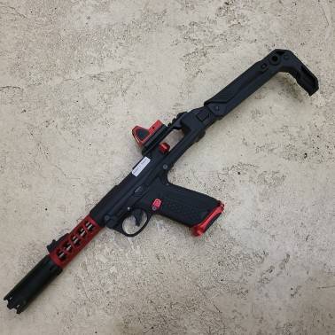 AAP custom assassin noir et rouge avec RMR et crosse et traceur