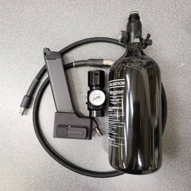 Pack HPA US NOIR pour Glock aap pour chargeur M4 avec bouteille et regulateur et flexible