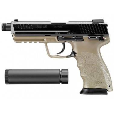pack HK45 TAN et noir GBB + silencieux tokyo marui