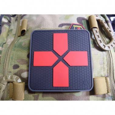 gros patch pvc medic croix rouge medic 10cmx10cm