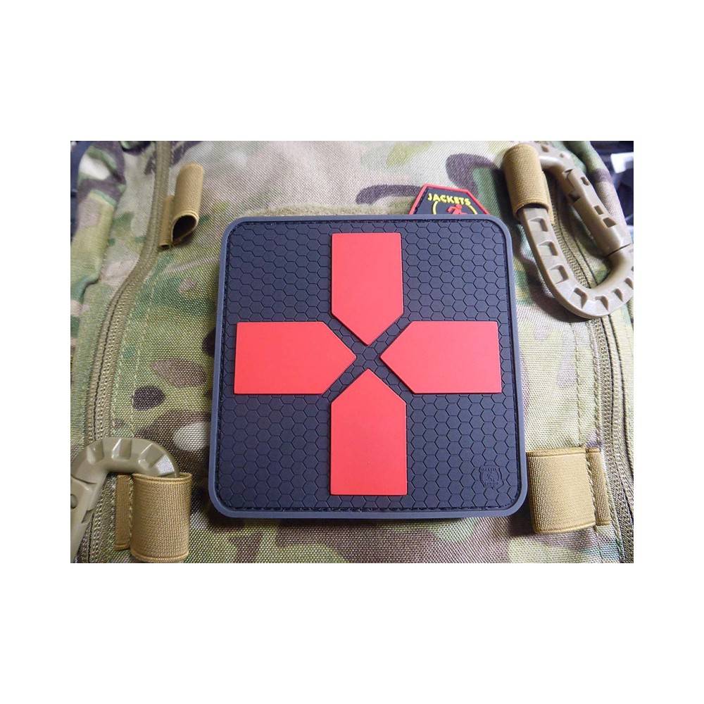 gros patch pvc medic croix rouge medic 10cmx10cm
