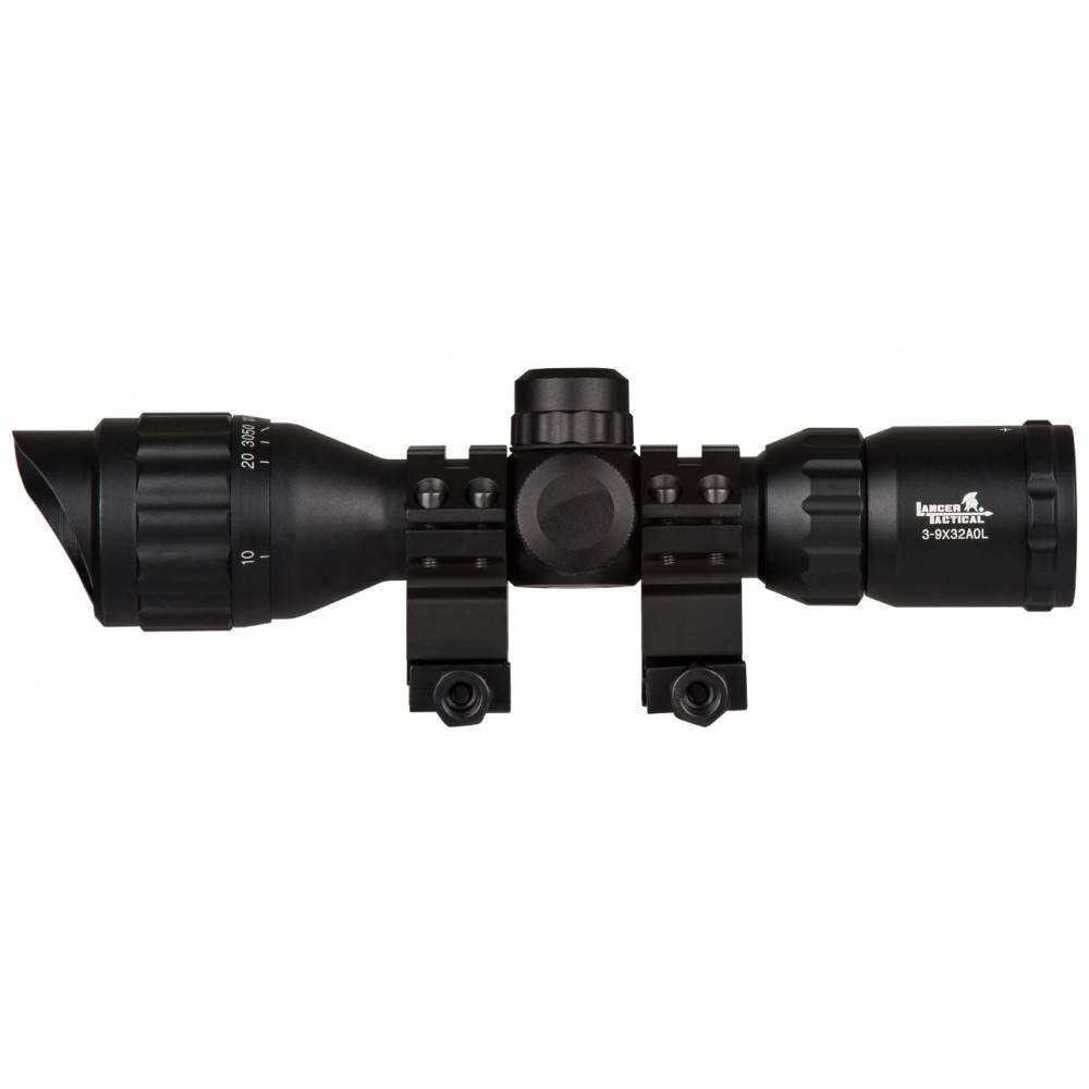 lunette 3-9x32 AOL  Mil-dot rouge et vert lancer tactical