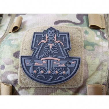 patch pvc ghost ship skull blackops noir et rouge
