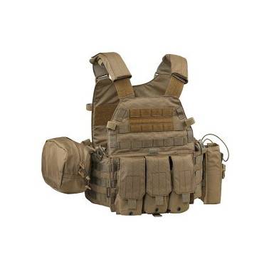 veste tactique TAN avec poches S&T tactical s&t armament