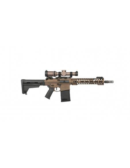 Pack AEG AR308M deluxe bi-ton ARES antisnipe avec silencieux, lunette et mallette