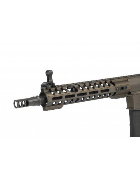 Pack AEG AR308M deluxe bi-ton ARES antisnipe avec silencieux, lunette et mallette