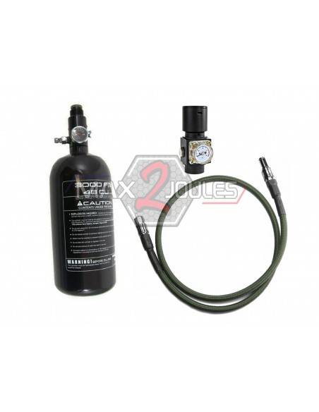 kit passage HPA bouteille regulateur et flexible OD type EU en quick disconnect