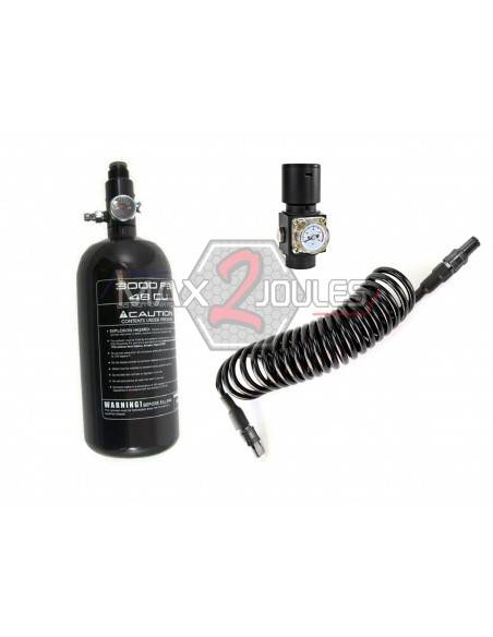 kit passage HPA bouteille regulateur et flexible mini mamba type US en quick disconnect